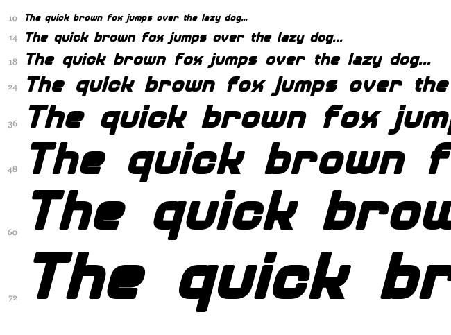 Diner font waterfall